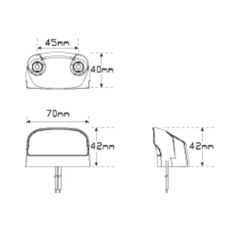 LED Licence Plate Lamp 41 Series