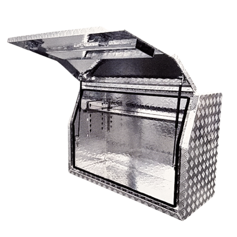 Aluminium Tool Box 1400 X 500 X 700 (2.5mm Thick) with adjustable shelf