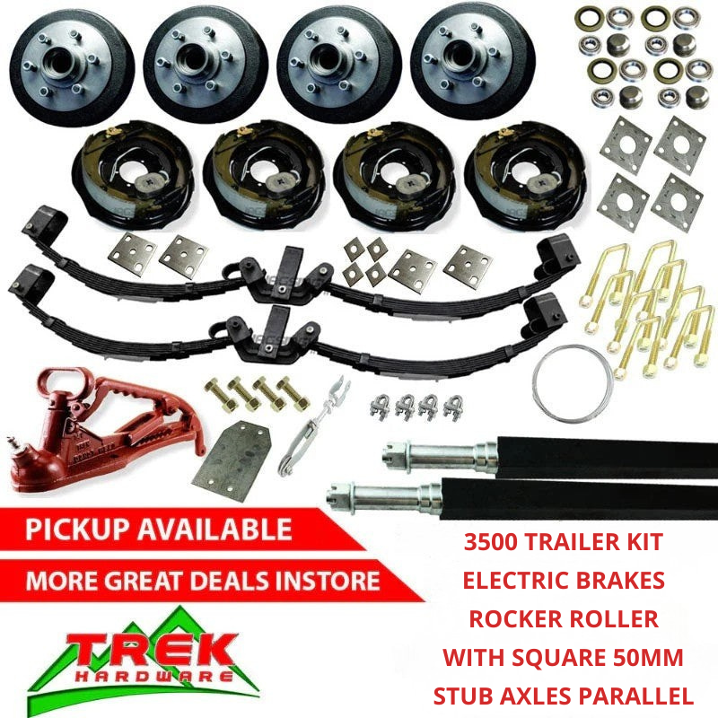 3.5 Tonne Tandem Electric w/ Rocker Roller with Stub Axle 50mm Parallel