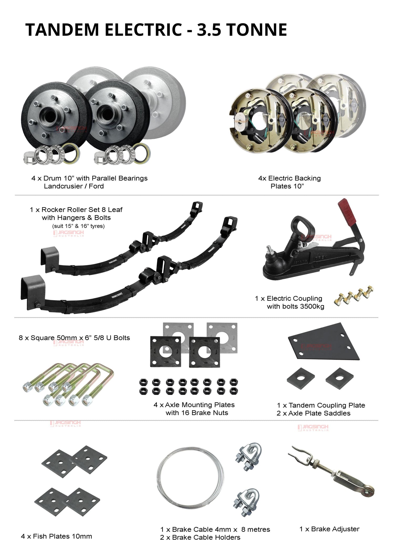 Tandem Electric Drum 3.5 Tonne Kit