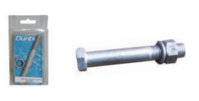 Spring Shackle Bolt, Nut & Spring Washer GAL (clam shell)
