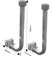 Boat Trailer Guide Pole Set - INCLUDING FITTINGS