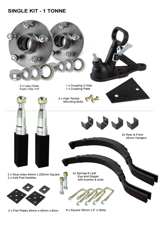 Single Axle 1 Ton With Stub Axles