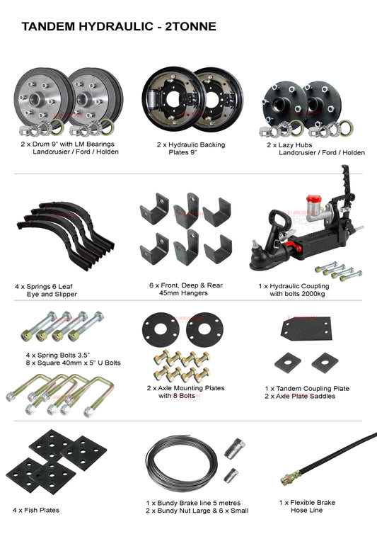 Tandem Hydraulic Drum 2 Tonne Kit