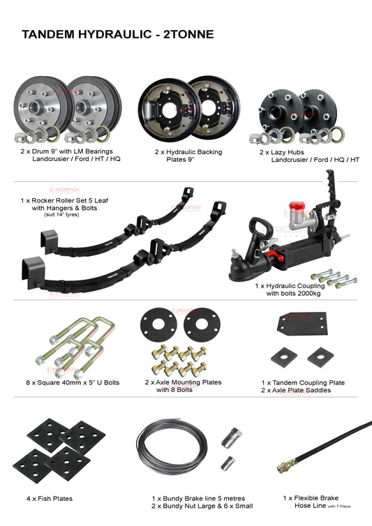 Tandem Hydraulic Drum 2 Tonne Rocker Roller Kit