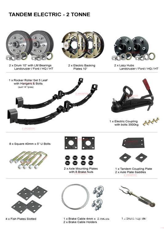 Tandem Electric Drum 2 Tonne Rocker Roller Kit