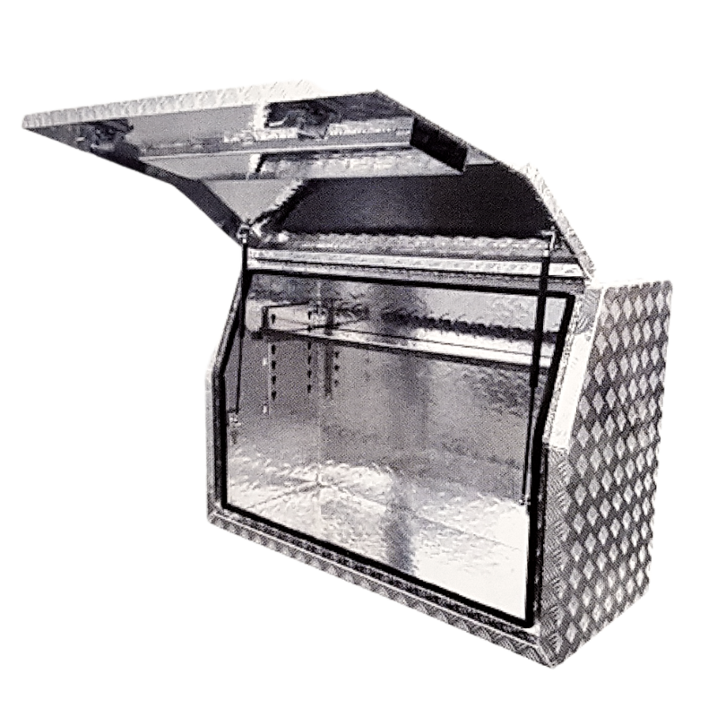 Aluminium Tool Box 1400 X 500 X 800 (2.5mm Thick) with adjustable shelf