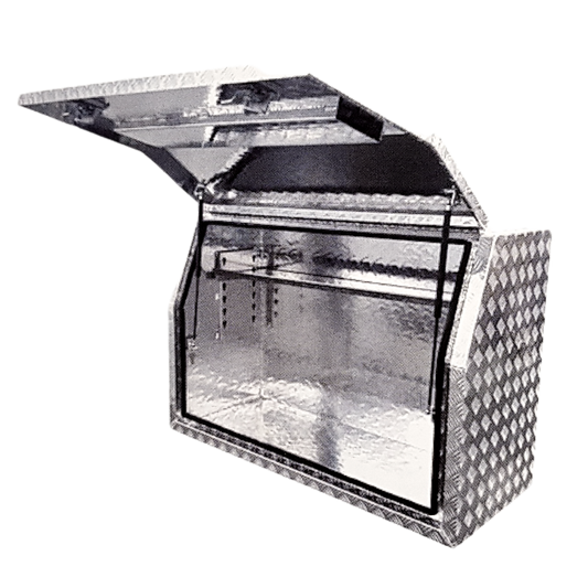 Aluminium Tool Box 1400 X 500 X 800 (2.5mm Thick) with adjustable shelf